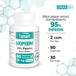 SuperSmart Bioperine 95% Piperin Capsules