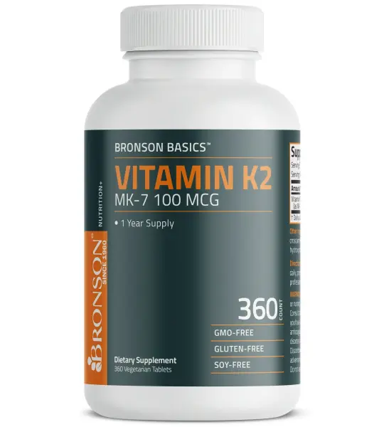 Bronson Vitamin K2 MK-7 100mcg Tablets