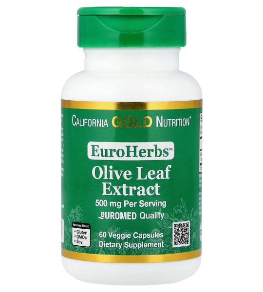 California Gold Nutrition EuroHerbs, Olive Leaf Extract Capsules