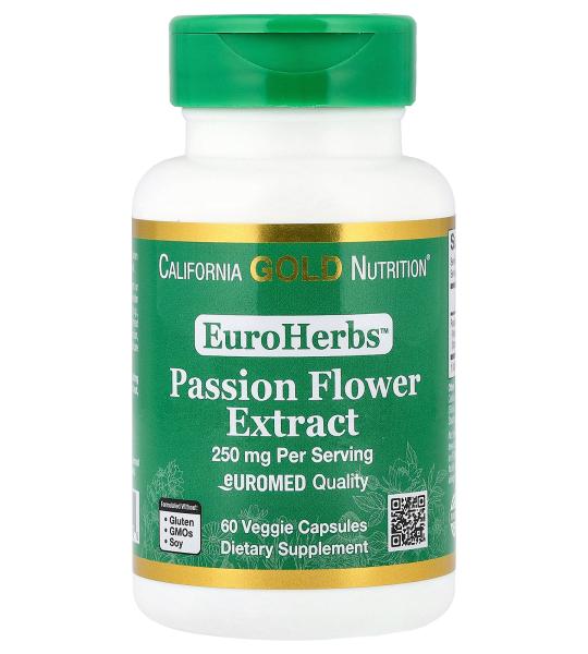 California Gold Nutrition EuroHerbs Passion Flower Extract Capsules