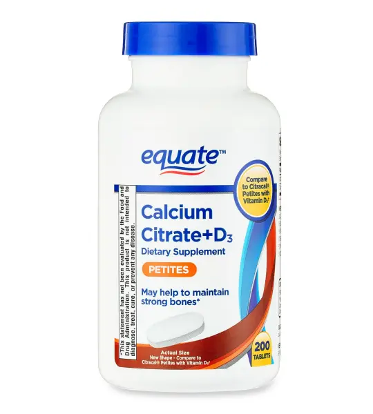 Equate Calcium Citrate + D3 Petites Tablets