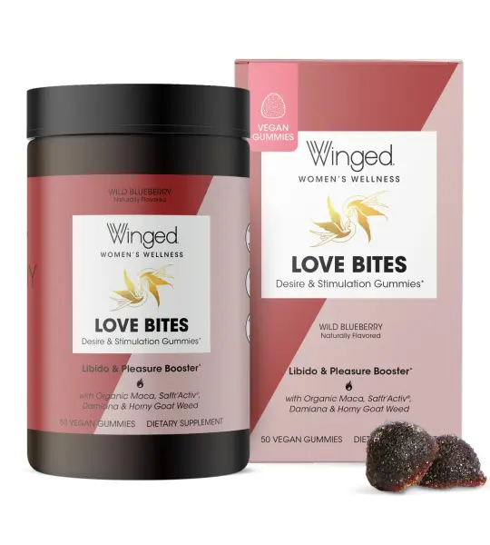 Winged Wellness Love Bites Desire & Stimulation Gummies