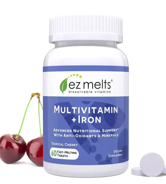 EZ Melts Multivitamin + Iron Tablets