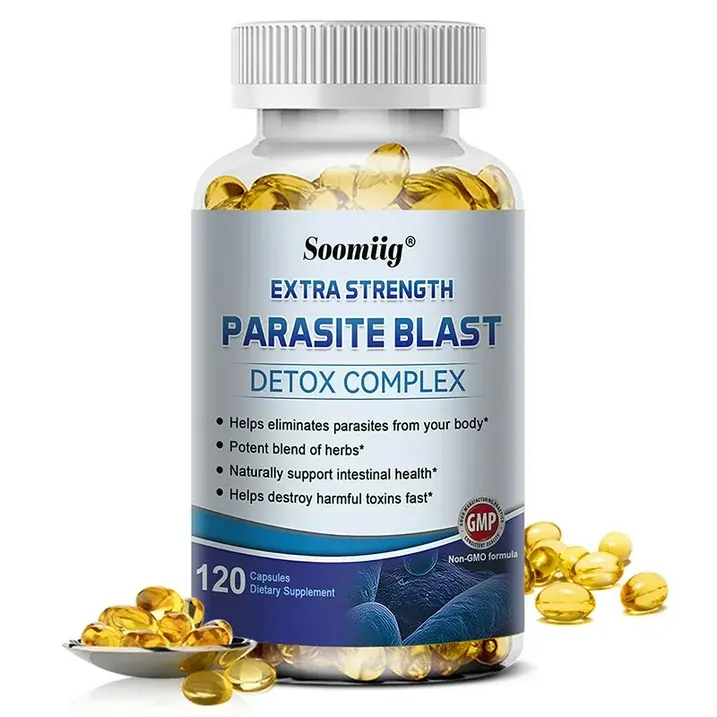 Soomiig Extra Strength Parasite Blast Detox Complex - Herbal Supplement Capsules (30/60/120 Count)