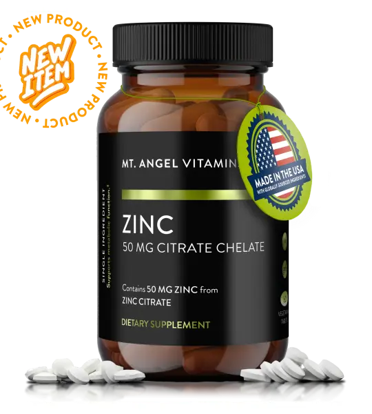 Mt Angel Vitamins Zinc Citrate Chelate 50mg Tablets