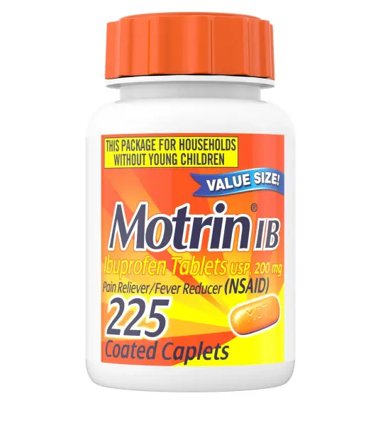 Motrin IB Ibuprofen 200mg Caplets