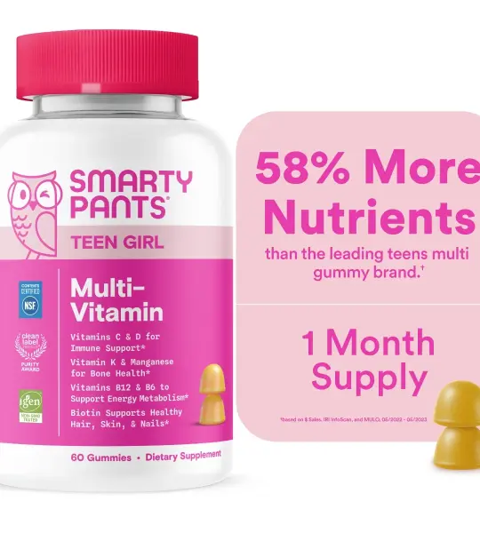 SmartyPants Vitamins Teen Girl Multivitamin Gummies