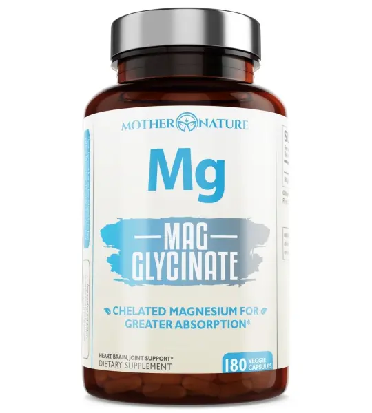 Mother Nature Organics Magnesium Glycinate Capsules